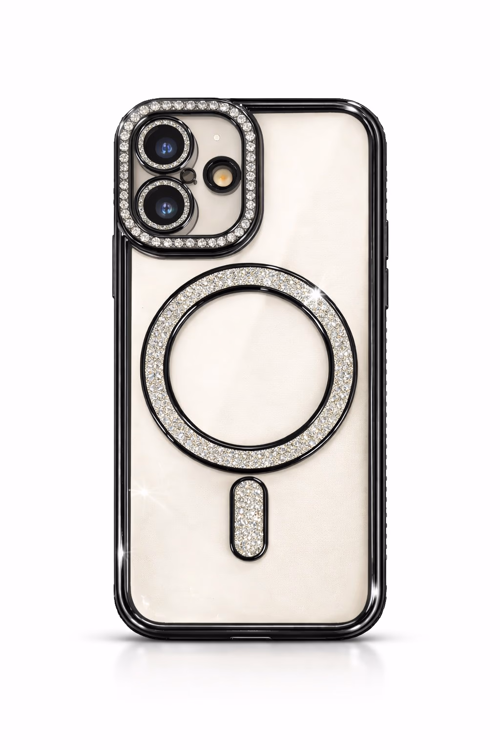 iPhone 16 - Bling Magsafe + Lens Protection - Black